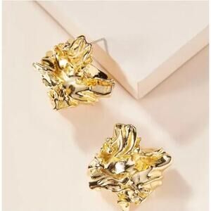 AMBER SCEATS 24k Gold Reese Post Earrings NWT